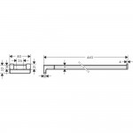 Держатель для полотенец Hansgrohe AddStoris 41770670 45 см